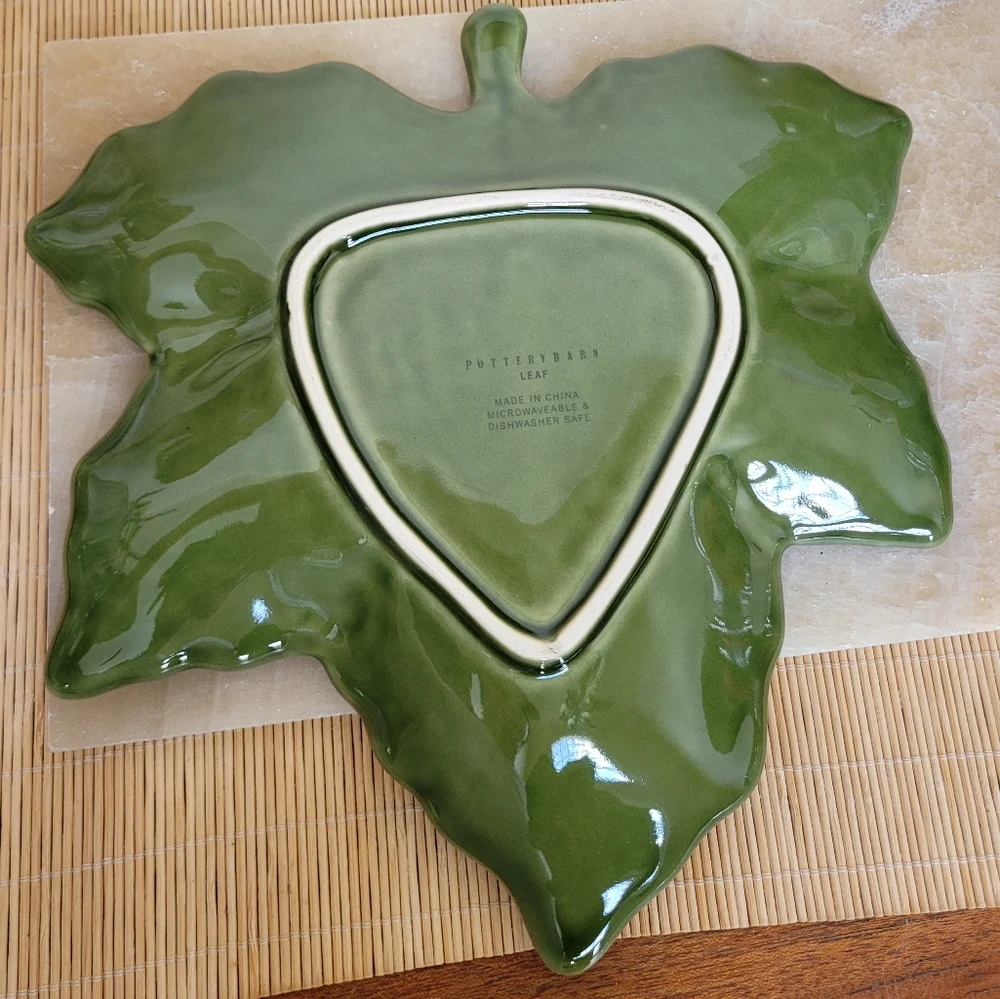 Pottery Barn Leaf Shaped Plates Brand New